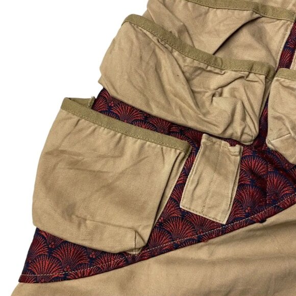 KMRii Japan 2000's Gemstone 3D Asymmetric 8 Pockets Cargo Pants, Tan, 31US - Picture 7 of 13